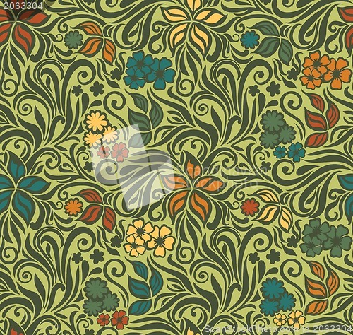 Image of Decorative floral retro seamless background