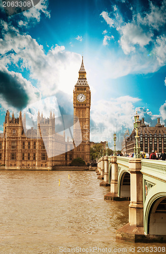 Image of Houses of Parliament, Westminster Palace - London gothic archite