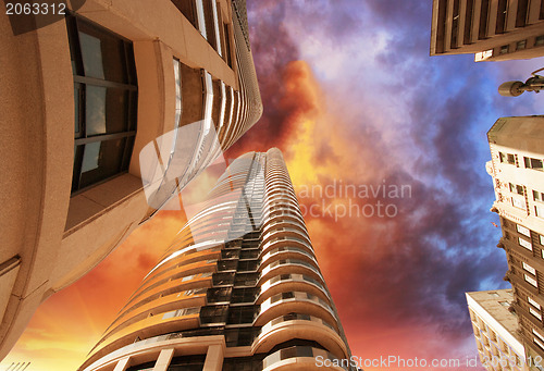 Image of Wonderful upward view of Toronto Modern Buildings and Skyscraper