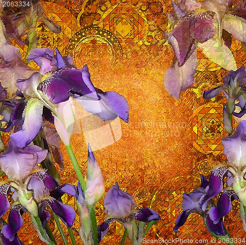 Image of flloral design oriental iris