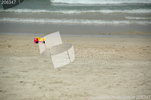 Image of Beach and toy truck