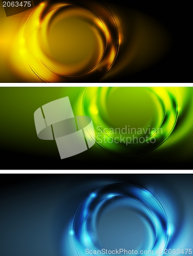 Image of Bright vector banners collection