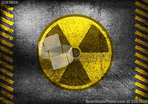 Image of Grunge nuclear radiation symbol
