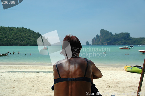 Image of Beach and woman