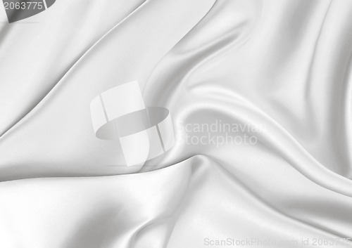 Image of Smooth elegant white silk