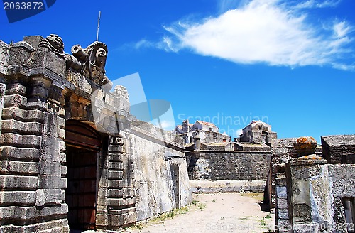 Image of Entrance of old military fort, Elvas , Portugal