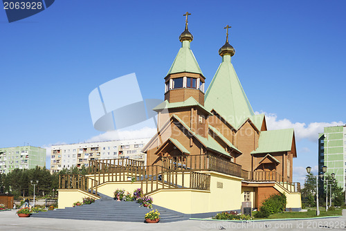 Image of Holy Trinity Church. Russia. City Of Polyarnye Zori