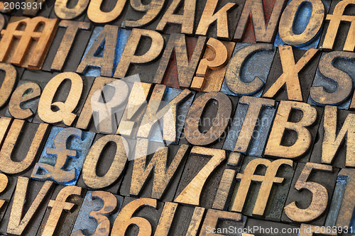 Image of vintage lettepress wood type