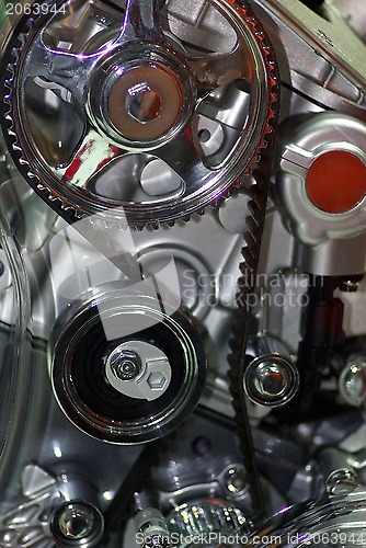 Image of Car enginet - Close up image of an internal combustion engine. 