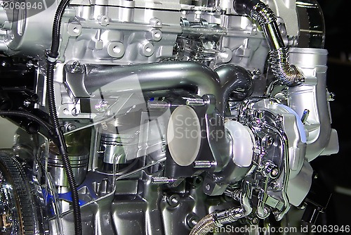 Image of Car engine - Close up image of an internal combustion engine.