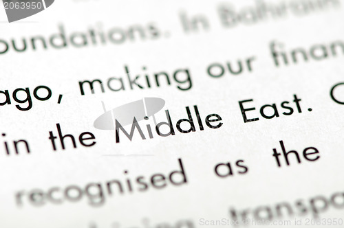 Image of Word Middle East 