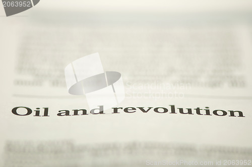Image of Oil and revolution text