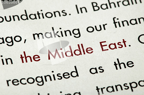 Image of Word Middle East 