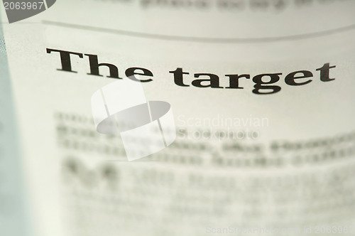 Image of Word The target 