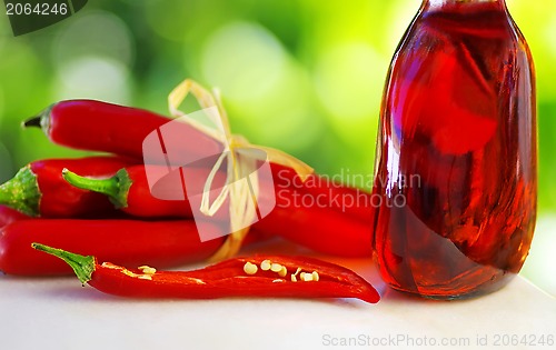 Image of Red chili and rose wine