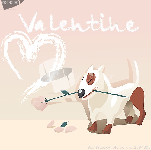 Image of valentine dog