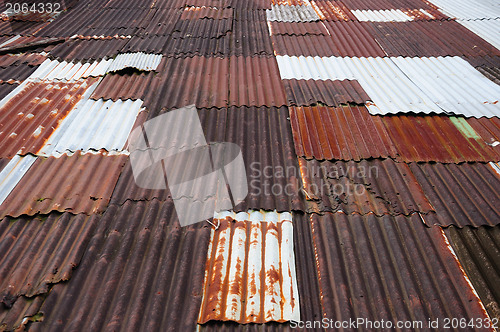 Image of A rusty corrugated iron metal texture 