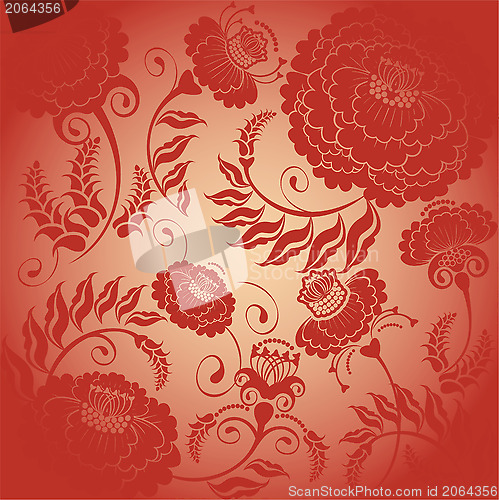 Image of floral design red flowers 