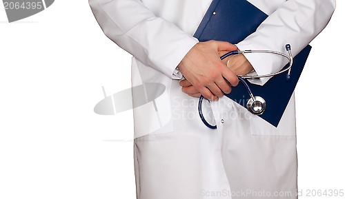 Image of Doctor with blank clipboard