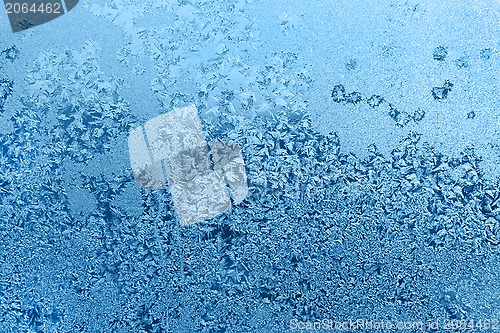 Image of Ice pattern on winter glass