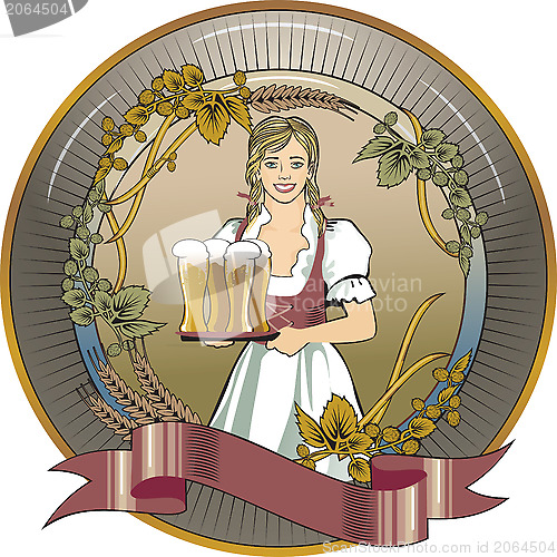 Image of girl beer waitress