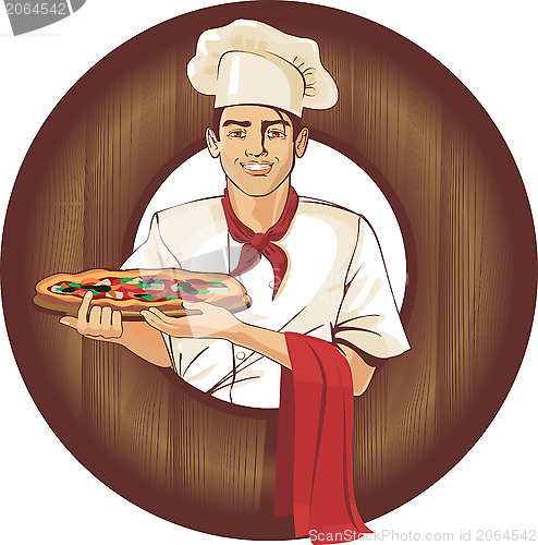 Image of italian pizza cook