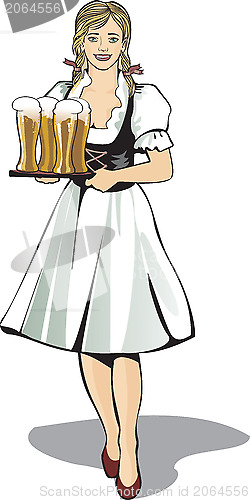 Image of pub waitress