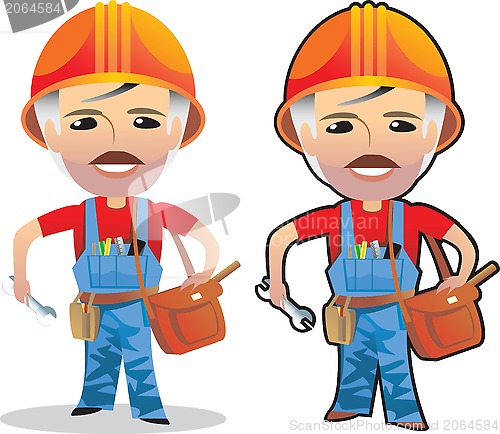 Image of working man cartoon