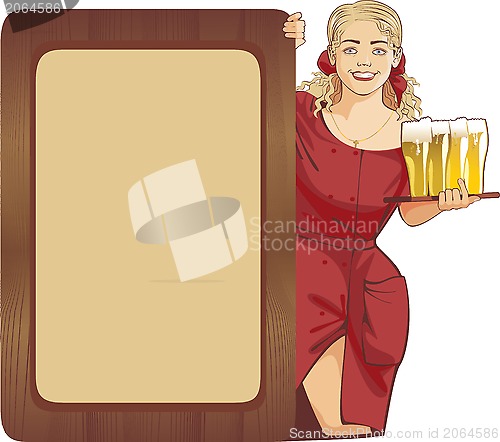 Image of waitress beer