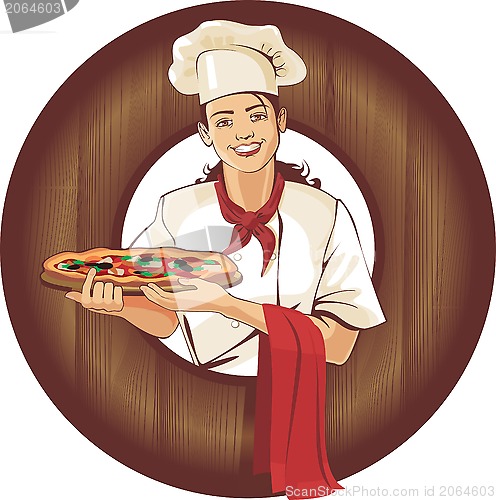 Image of pizza girl