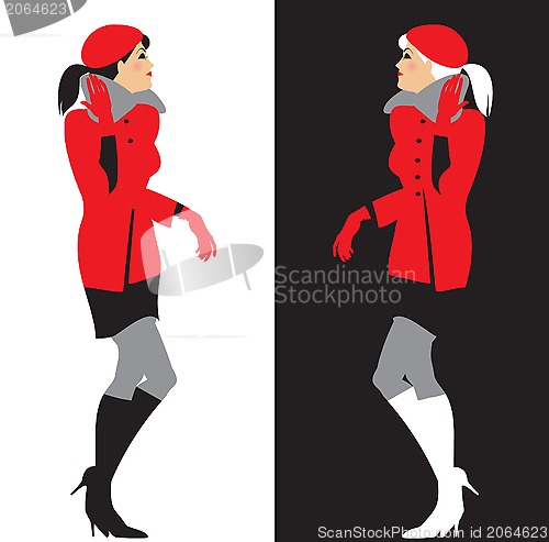 Image of girls in red