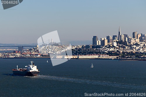 Image of Cargo Ship in the San Francisco Bay