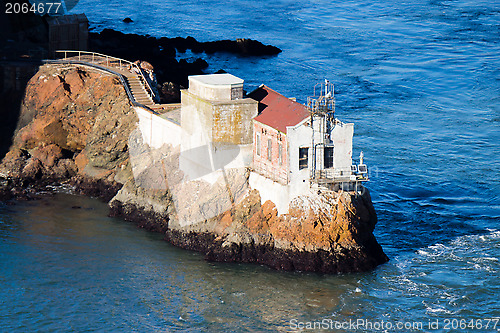 Image of Old fog station under the Golden Gate Bridge