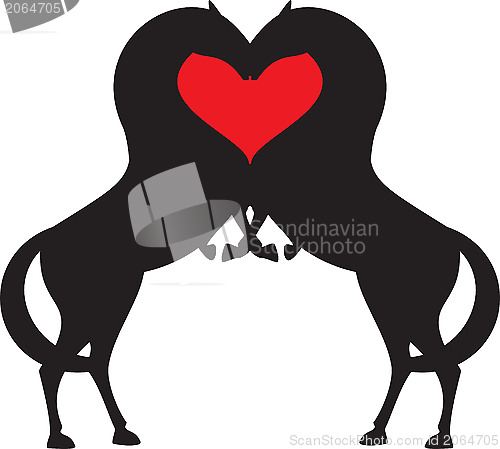 Image of horse red heart