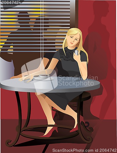 Image of girl seated at the table