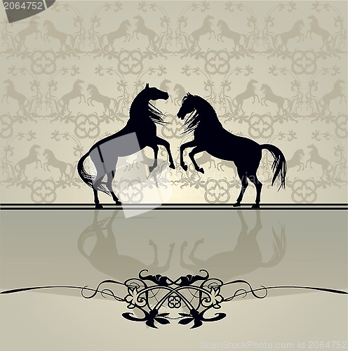 Image of horses background