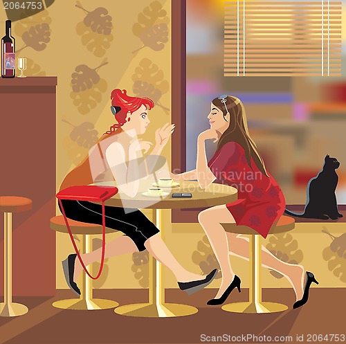 Image of talking girls