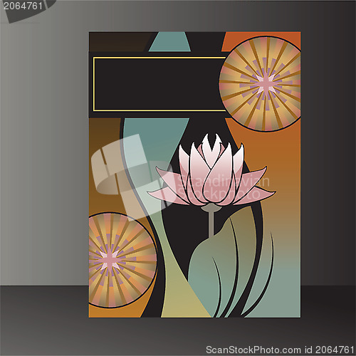 Image of lotus pattern, book background