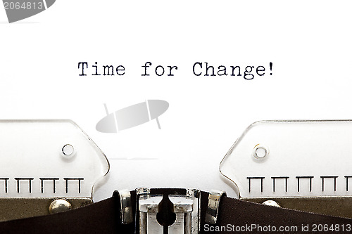 Image of Typewriter Time For Change