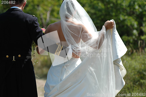 Image of Holding the dress