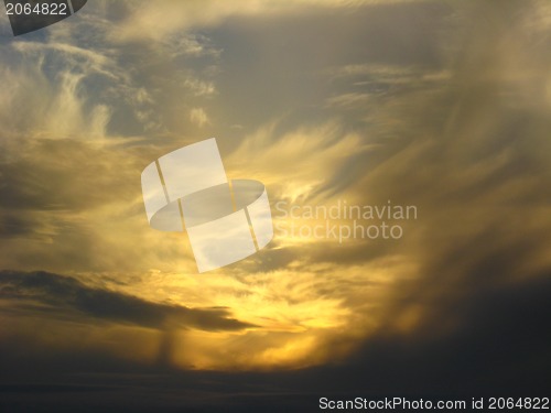 Image of The landscape with heaven and sunset
