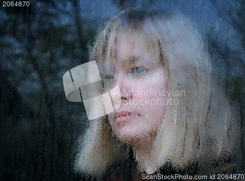 Image of Blurred Portrait of Middle-aged Woman