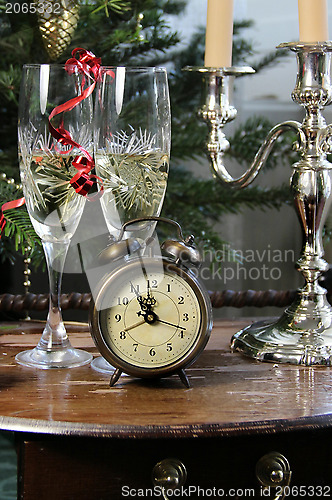 Image of New Year in antique retro style