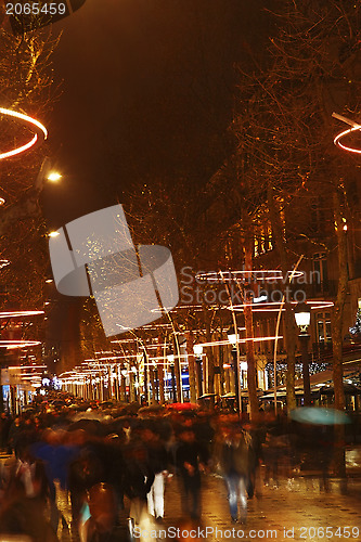 Image of Crowd on Champs Elysees