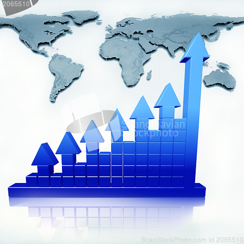 Image of Business chart and map