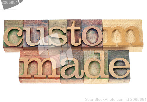 Image of custom made in wood type