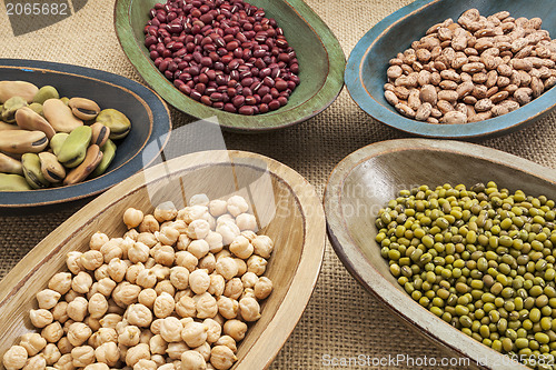 Image of beans in bowls abstract