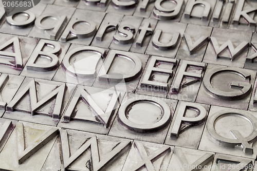 Image of metal alphabet abstract