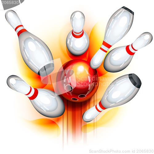 Image of Bowling game (top view)