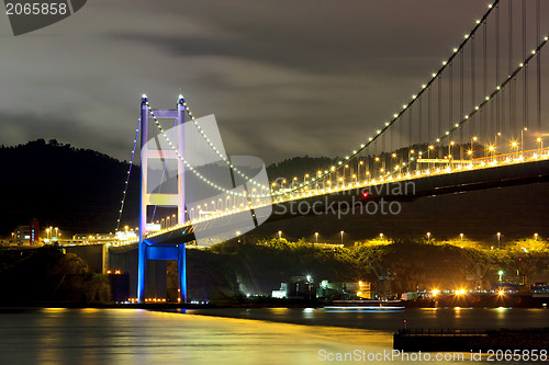 Image of tsing ma bridge at night